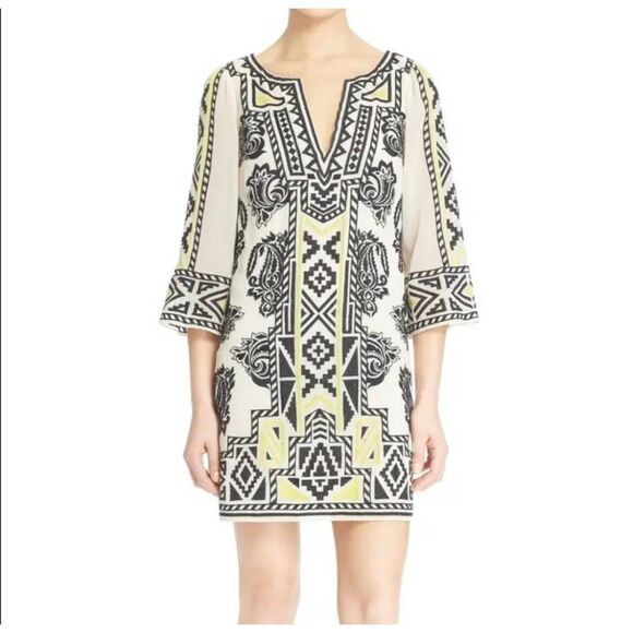 Alice + Olivia Lowell Embroidered Shift Dress Size XS - Picture 2 of 10